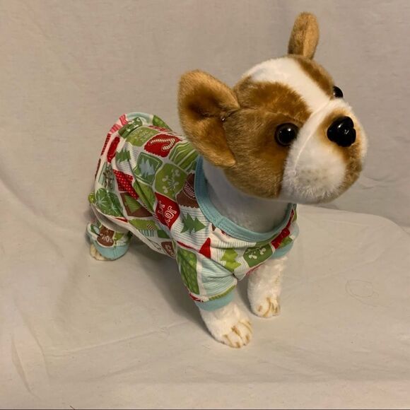 Christmas Doggie Onesie Pajamas Sz M - Picture 1 of 5